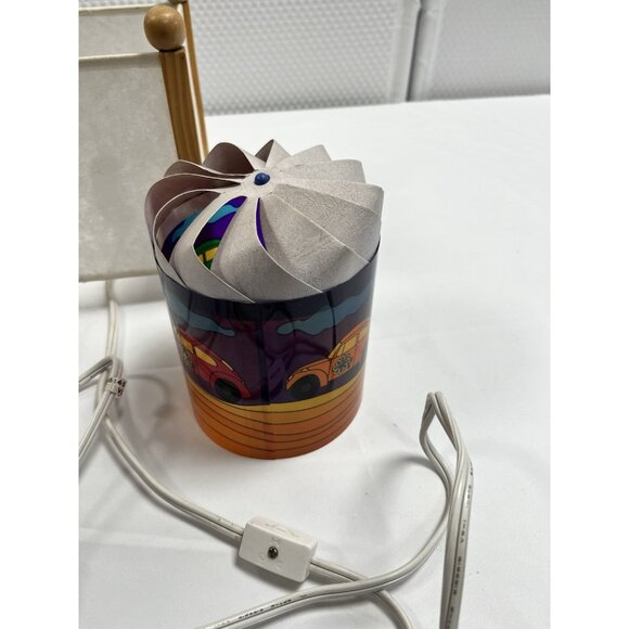 Vtg Magic Spinning Lamp Groovy Car Flowers Night Light 1998 🚗 - Picture 6 of 11